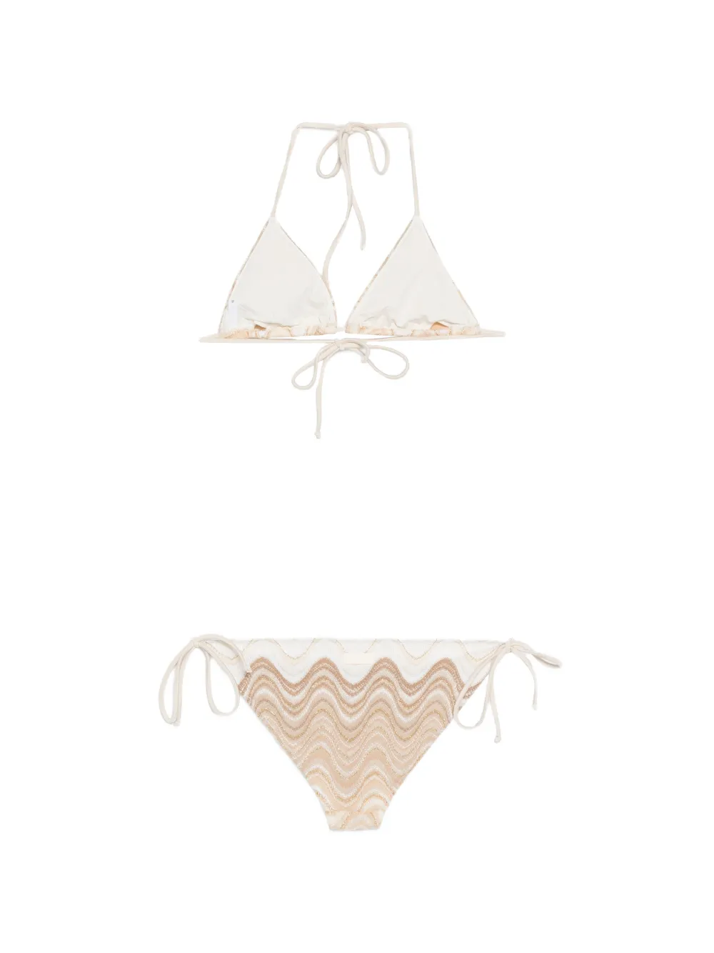 MC2 Saint Barth Levyne bikini met striksluiting Beige