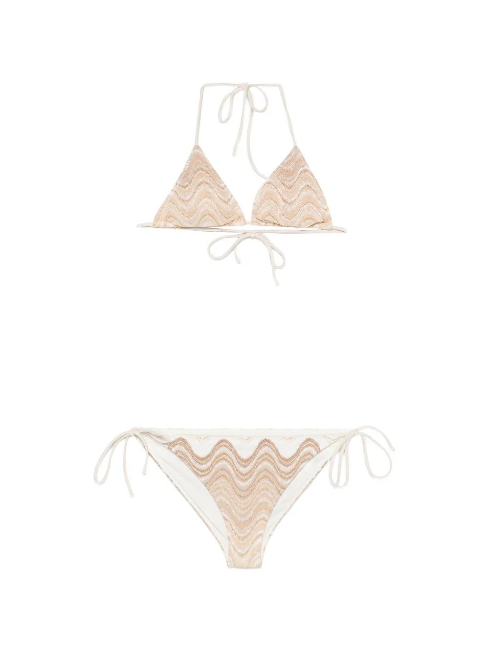 MC2 Saint Barth Levyne bikini met striksluiting Beige