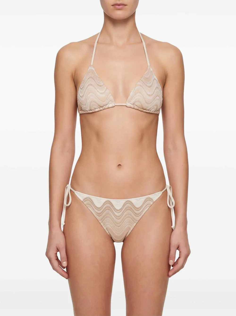 MC2 Saint Barth Levyne bikini met striksluiting Beige