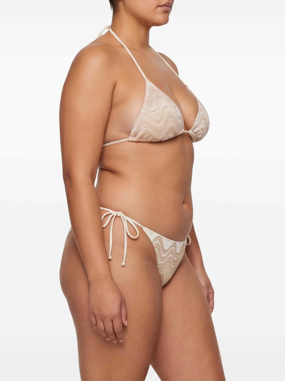 MC2 Saint Barth Levyne bikini met striksluiting Beige