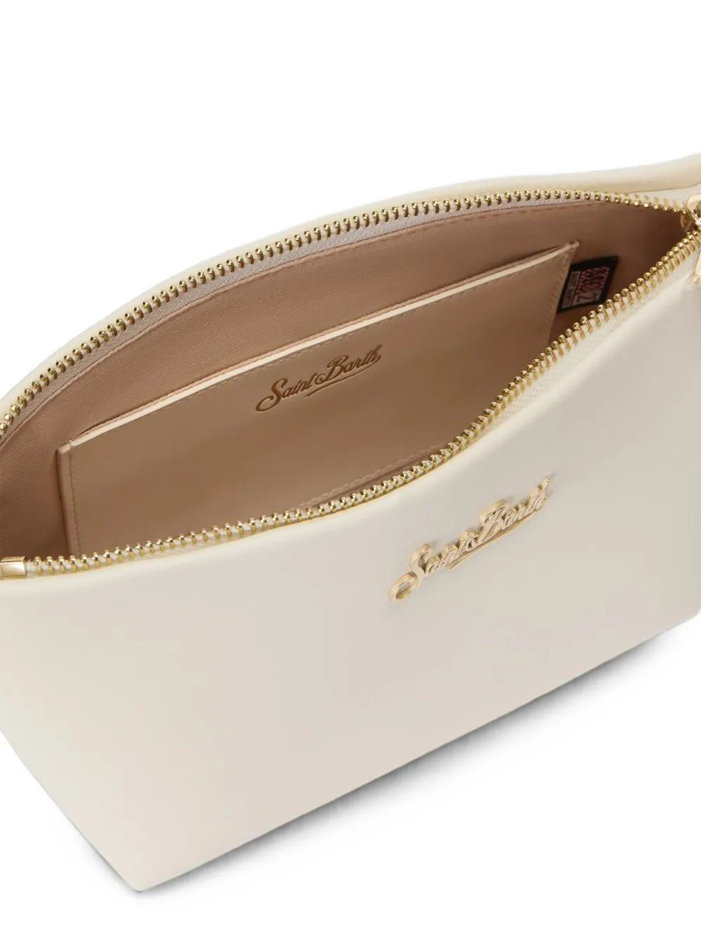 MC2 Saint Barth Aline schoudertas met logoplakkaat Beige