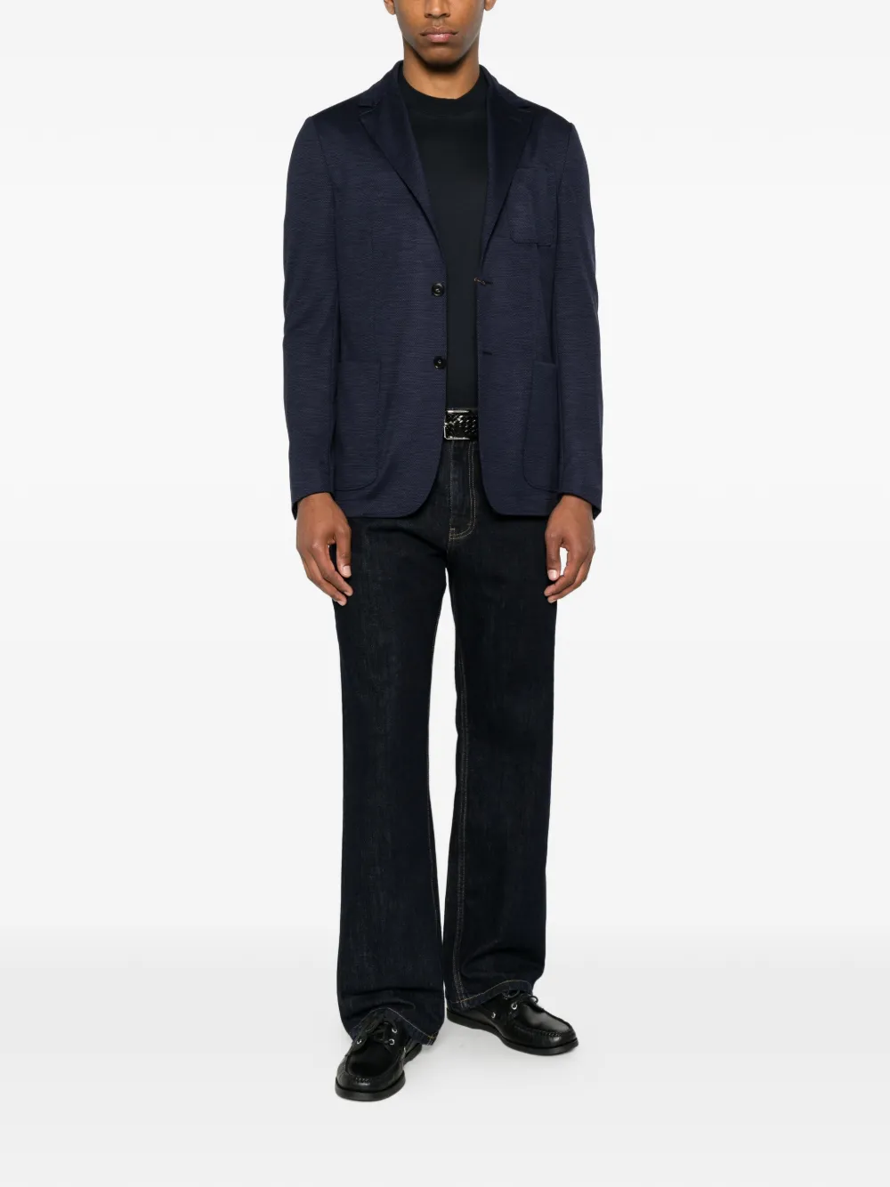Canali T-shirt met korte mouwen Blauw