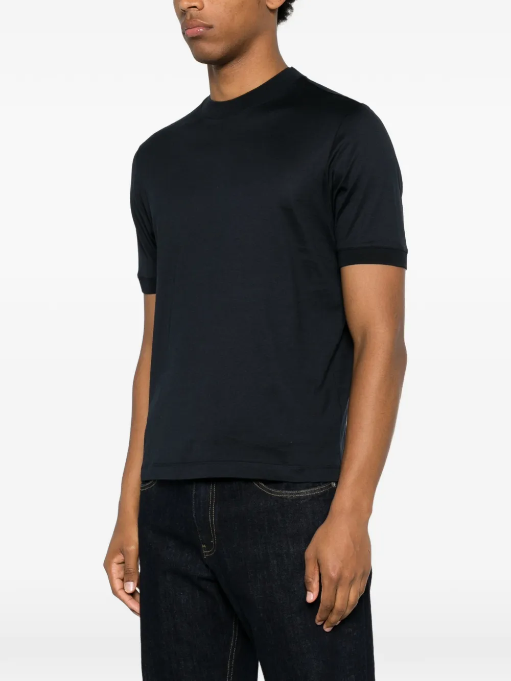 Canali T-shirt met korte mouwen Blauw