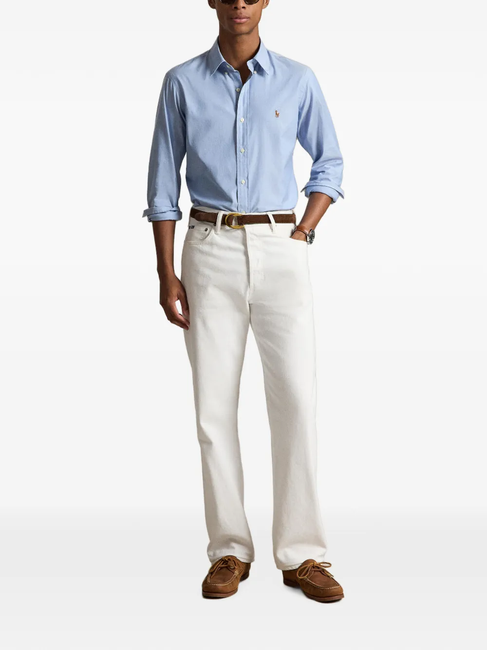 Polo Ralph Lauren Custom Fit Oxford overhemd Blauw