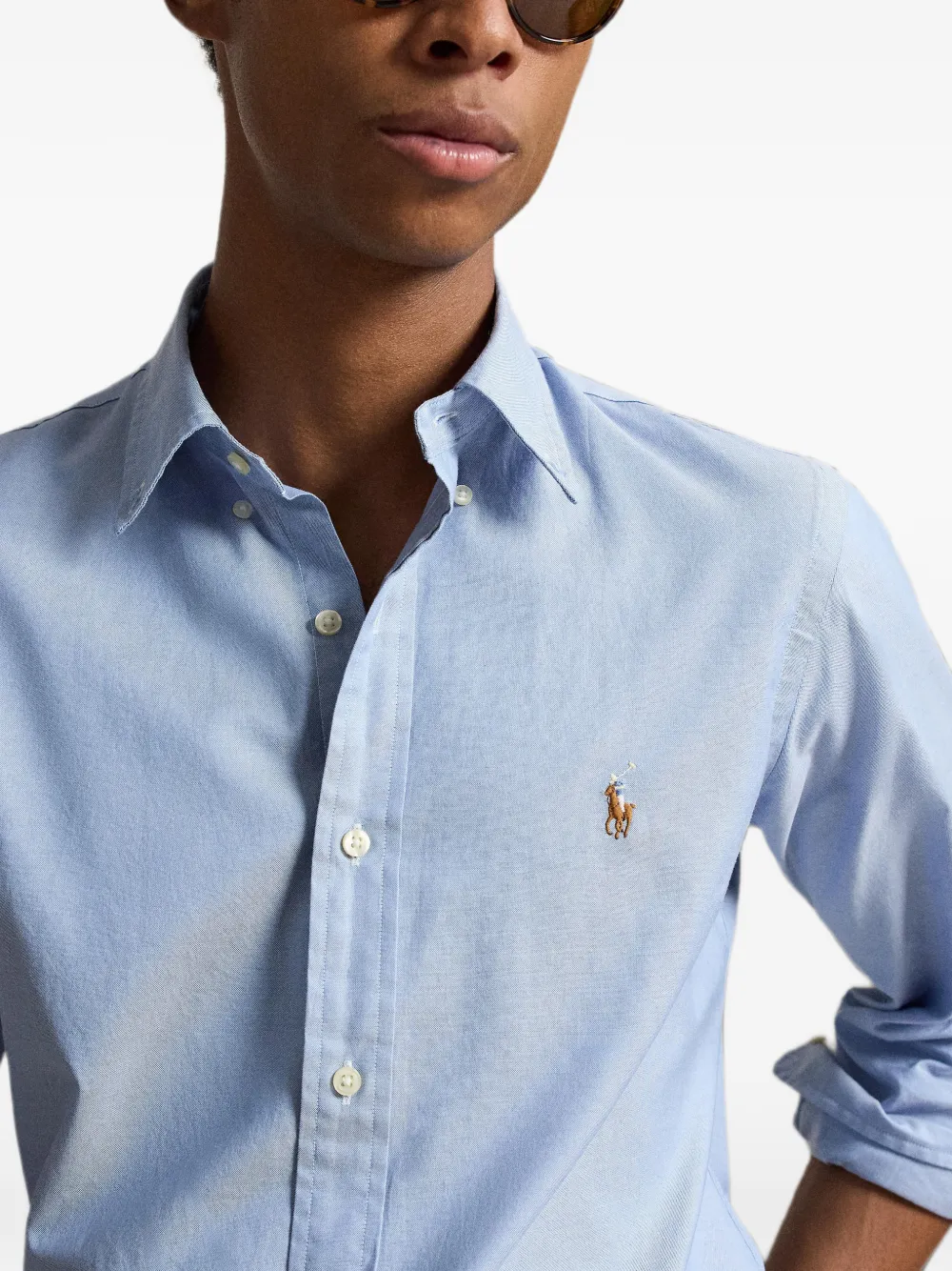Polo Ralph Lauren Custom Fit Oxford overhemd Blauw