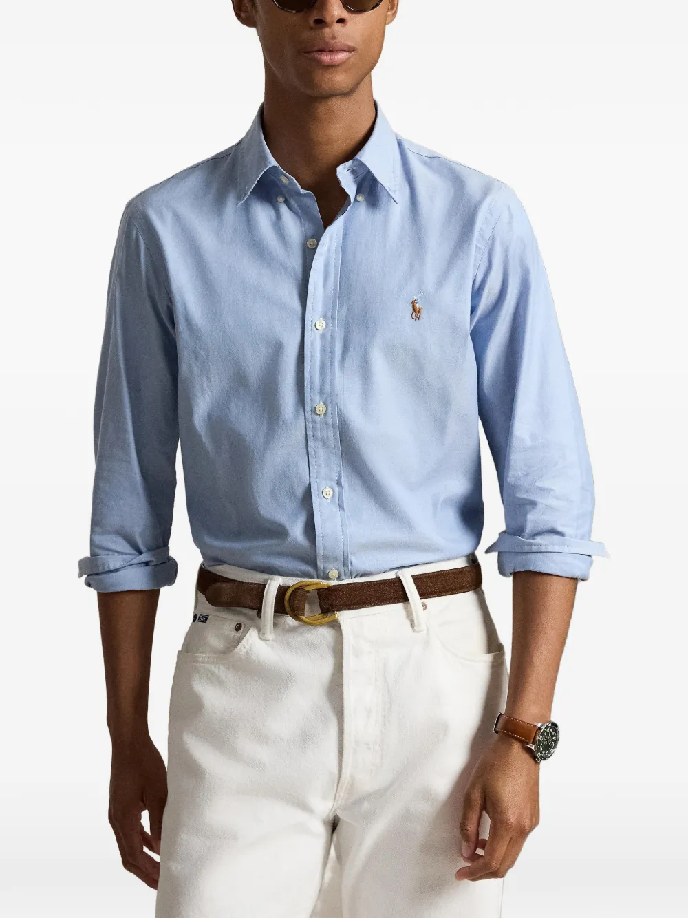 Polo Ralph Lauren Custom Fit Oxford overhemd Blauw