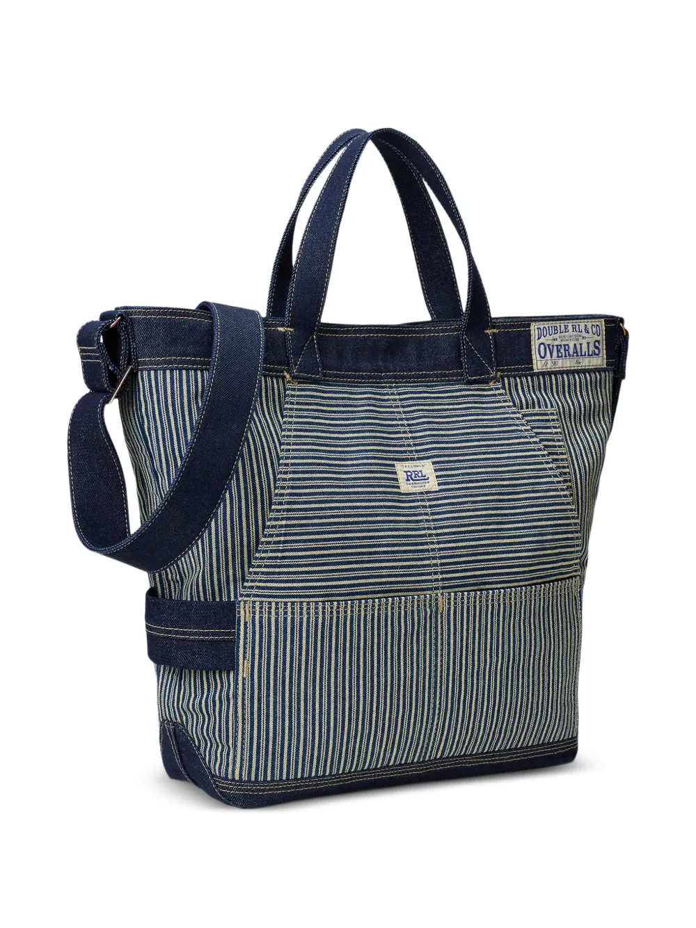 Ralph Lauren RRL Piers gestreepte shopper Blauw