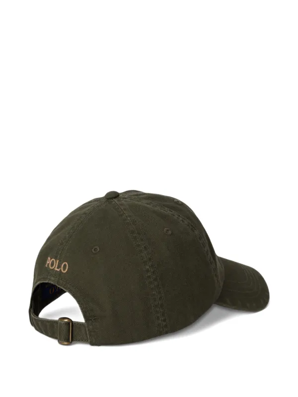Polo Ralph Lauren Pony Embroidered cotton-chino Ball Cap | Green