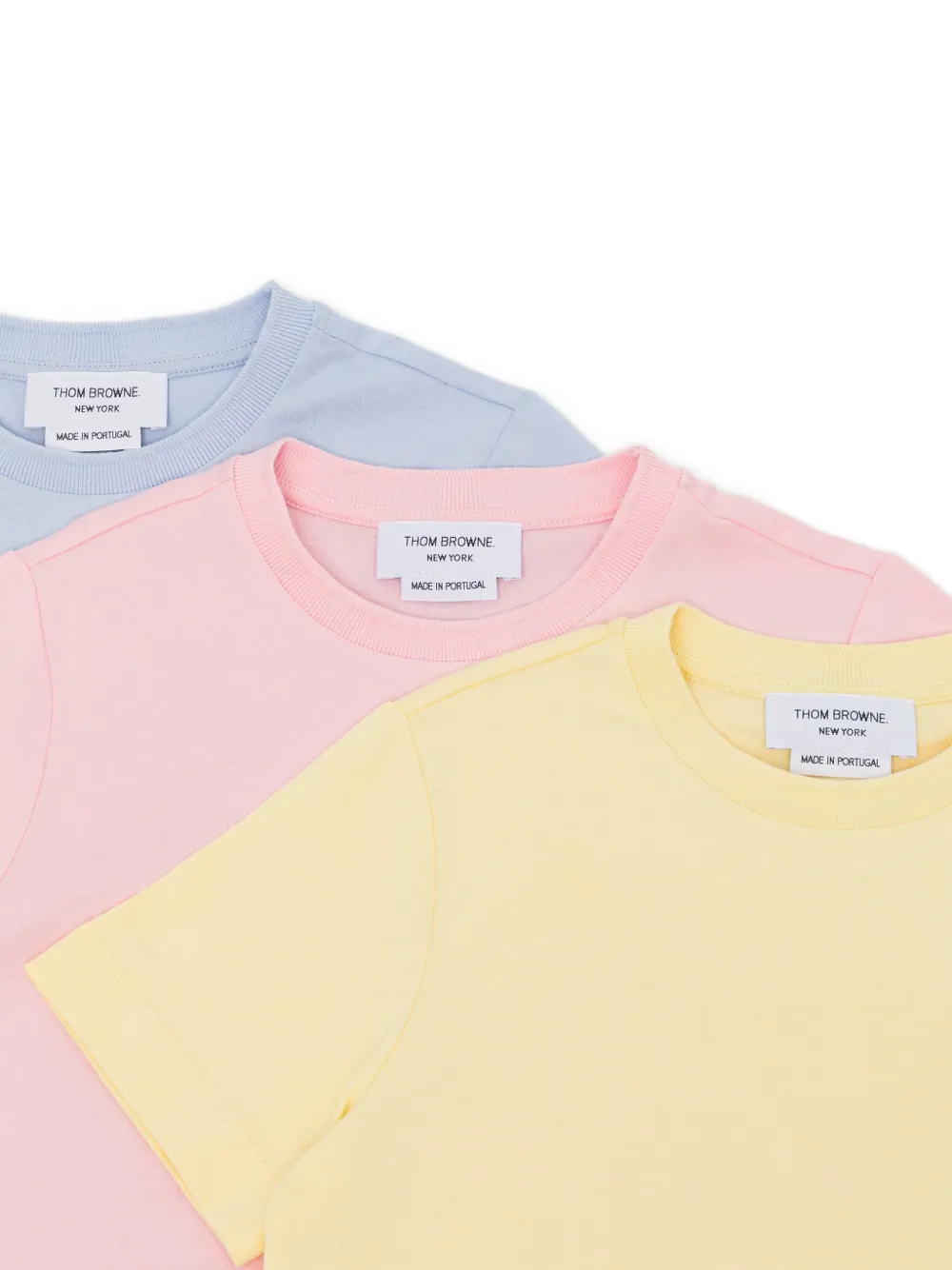 Thom Browne Kids T-shirt met ronde hals Blauw