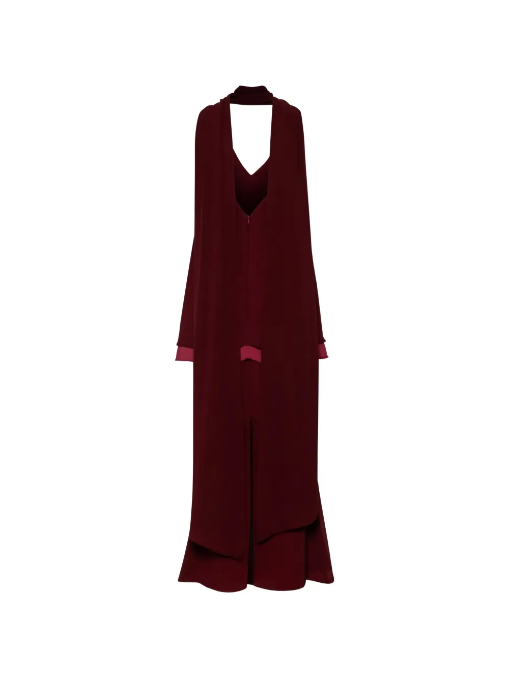 Baobab Abito lungo Danielle con scollo a V - Rosso