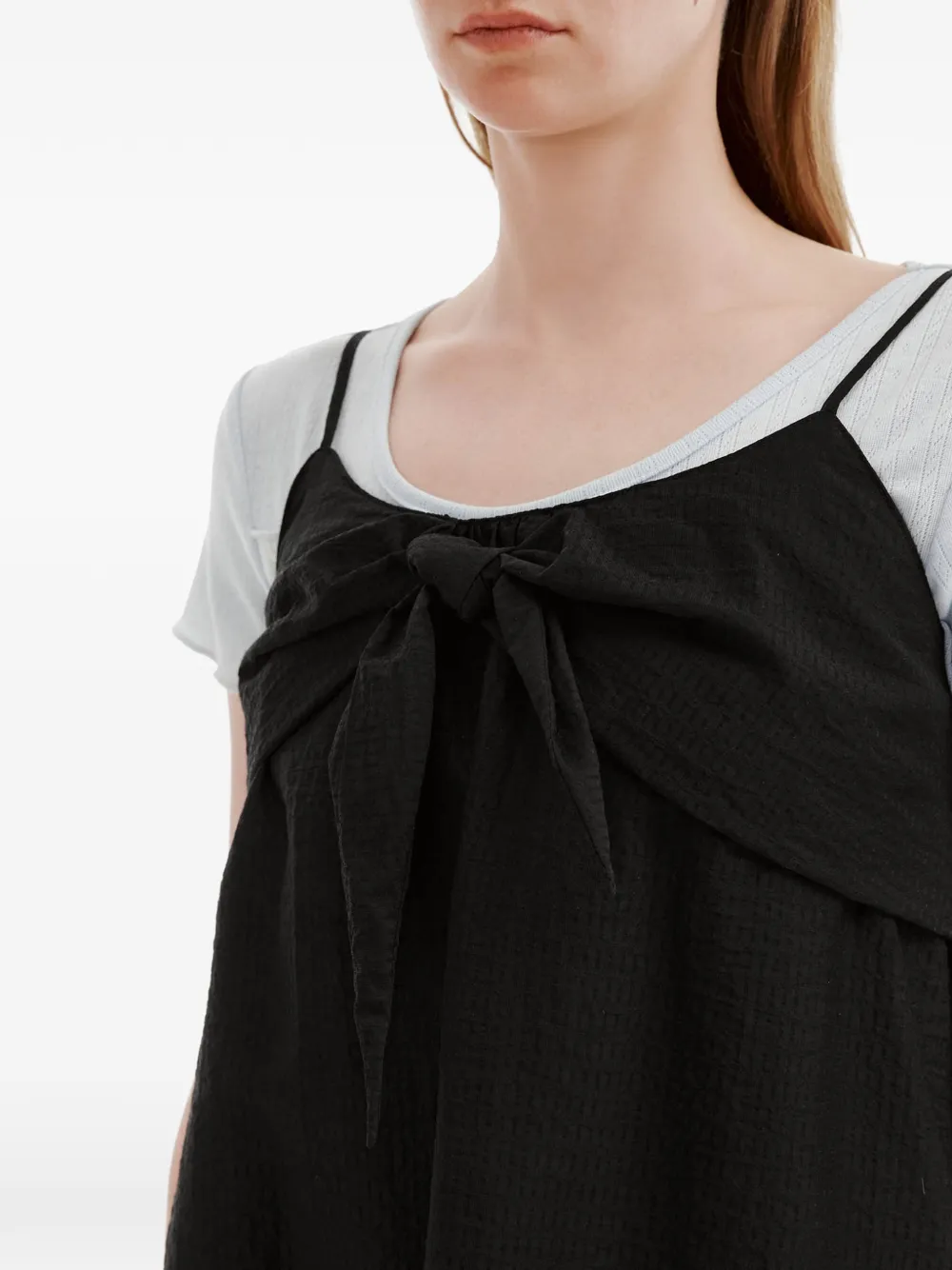 tout a coup Onderjurk met gestrikt detail Zwart