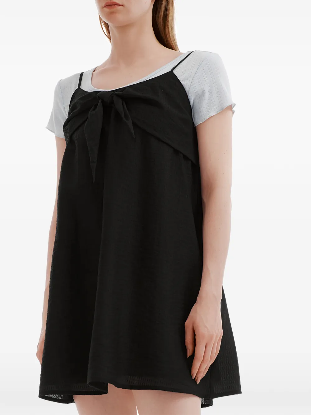 tout a coup Onderjurk met gestrikt detail Zwart