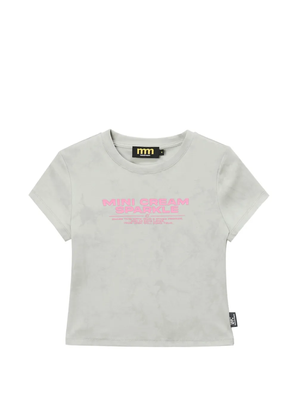 Mini Cream round neck T-shirt - Grigio