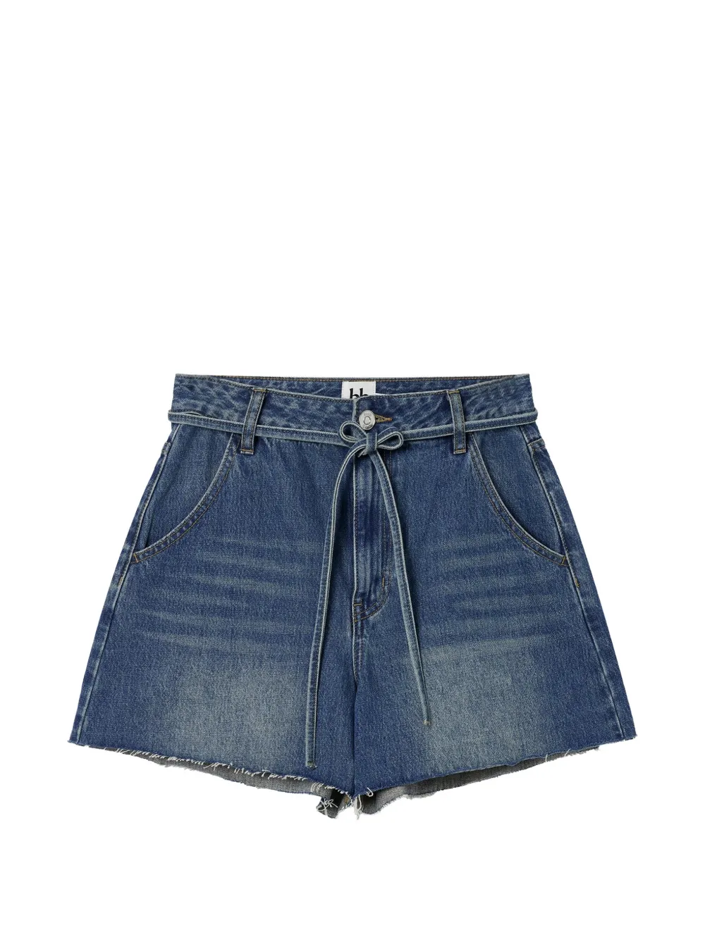 b+ab frayed denim shorts - Blu