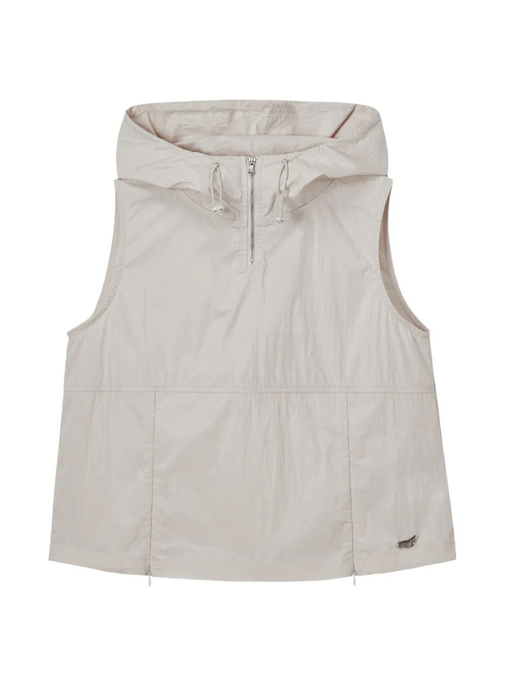 Mini Cream hooded vest - Toni neutri
