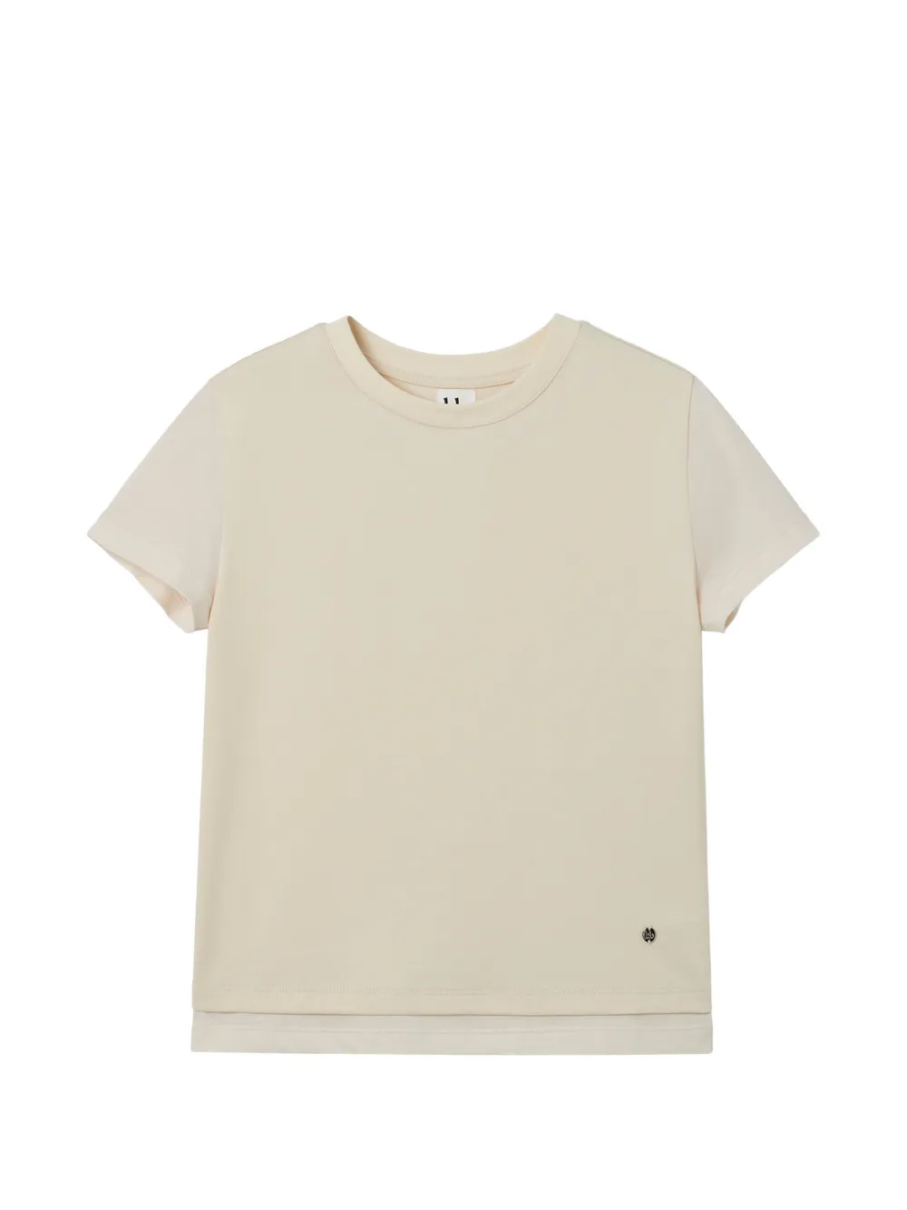 b+ab short-sleeve layered T-shirt - Toni neutri