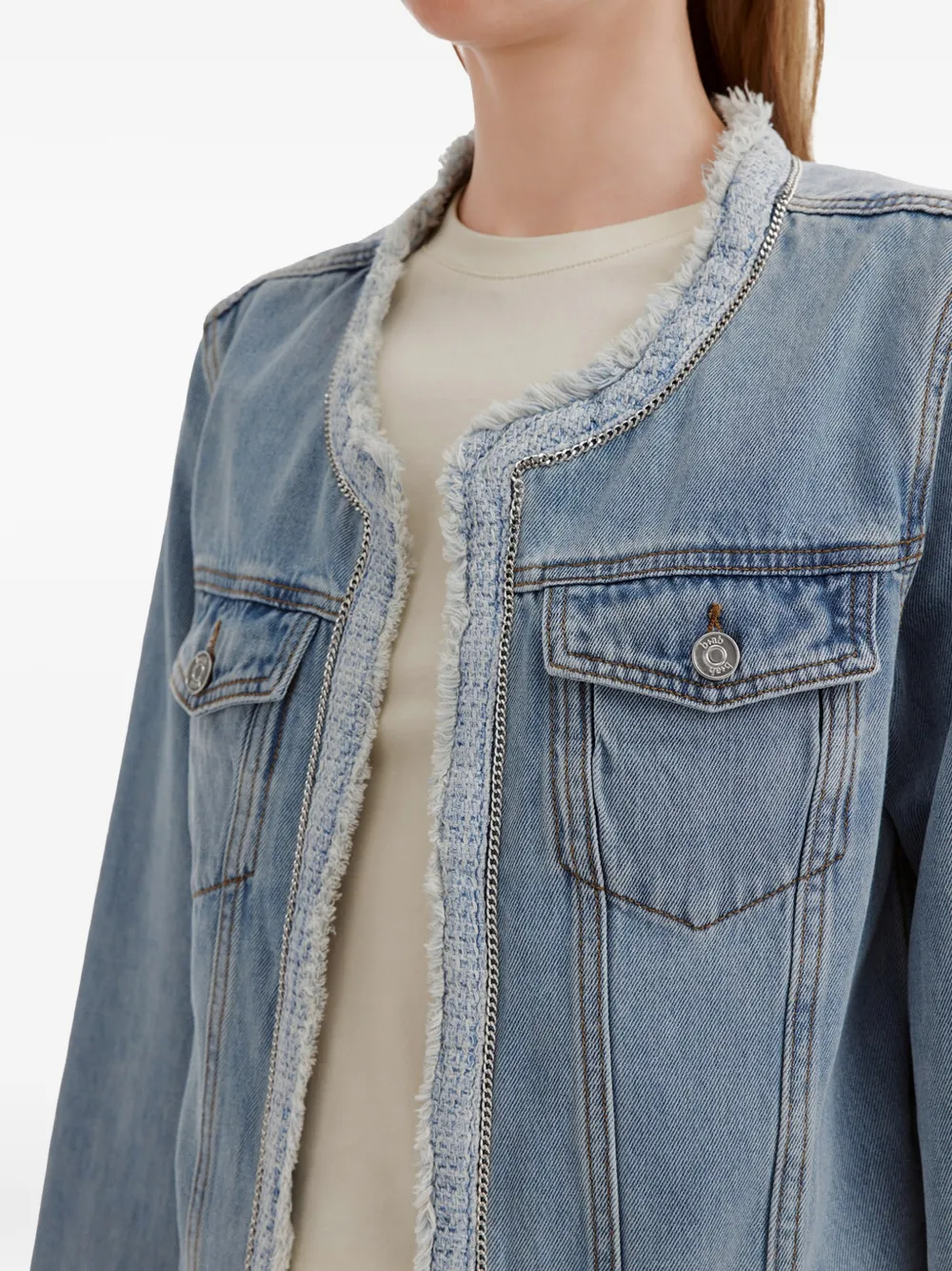 b+ab Denim jack Blauw