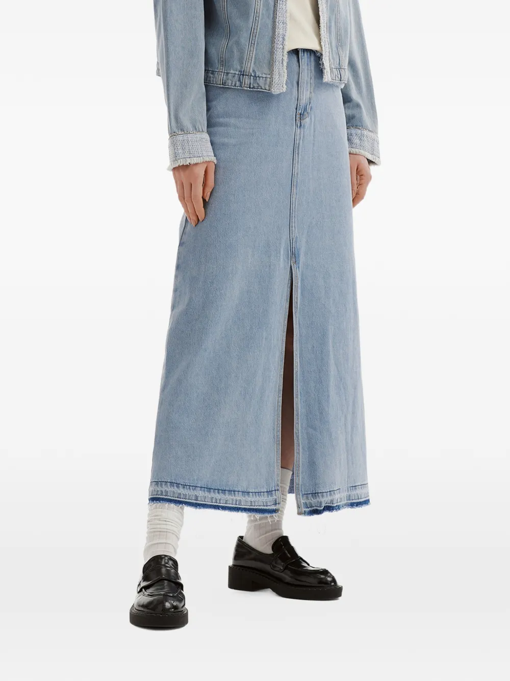 b+ab Rok met franje Blauw