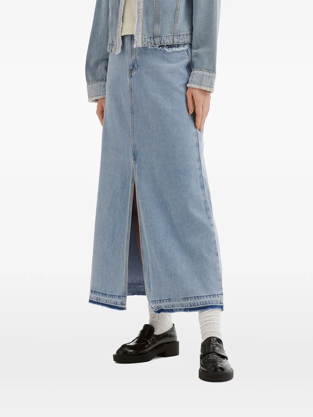 b+ab Rok met franje Blauw