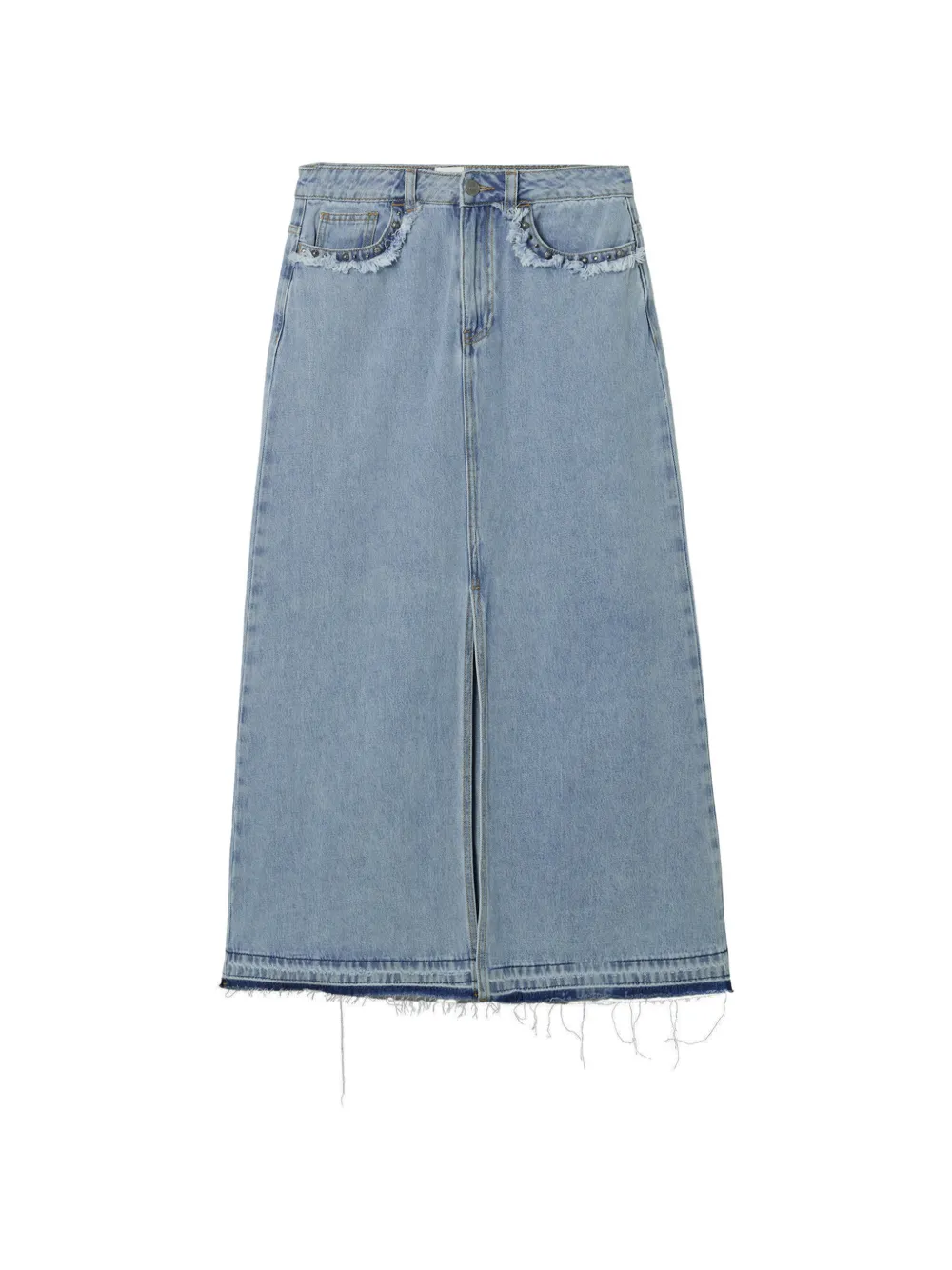b+ab frayed split skirt - Blu