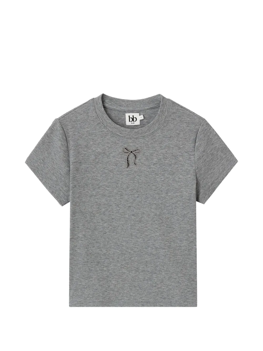 b+ab ribbon-detail T-shirt - Grigio