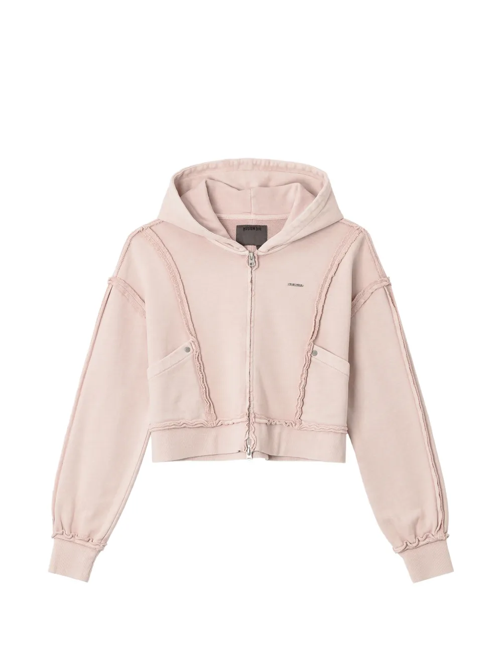 Musium Div. exposed-seam hoodie - Rosa