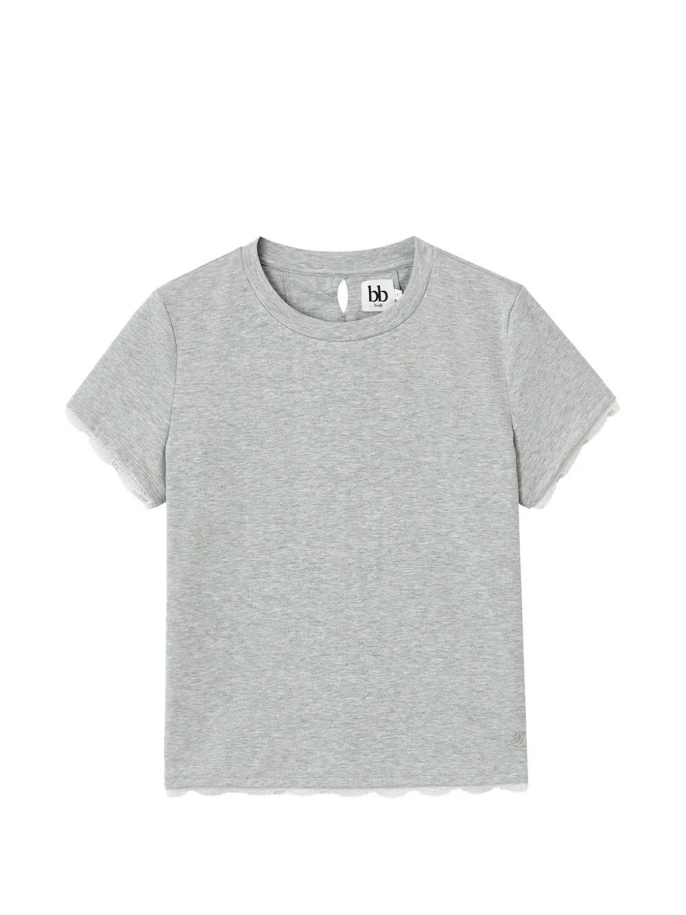 b+ab bow-detail T-shirt - Grigio