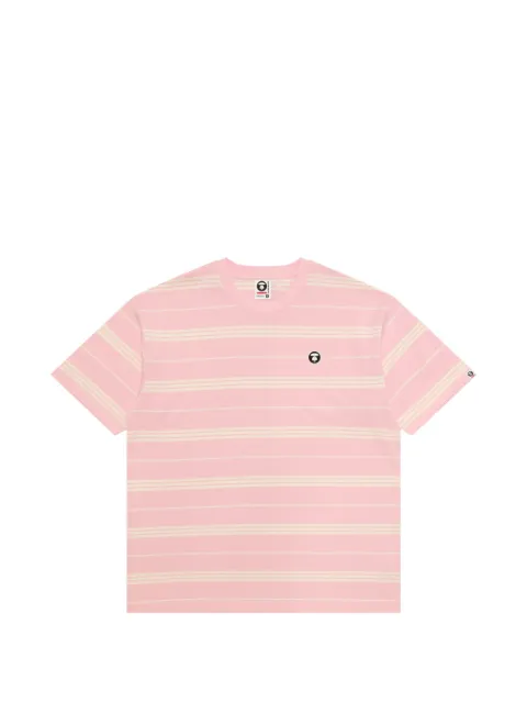 AAPE BY *A BATHING APE® striped logo-detail T-shirt