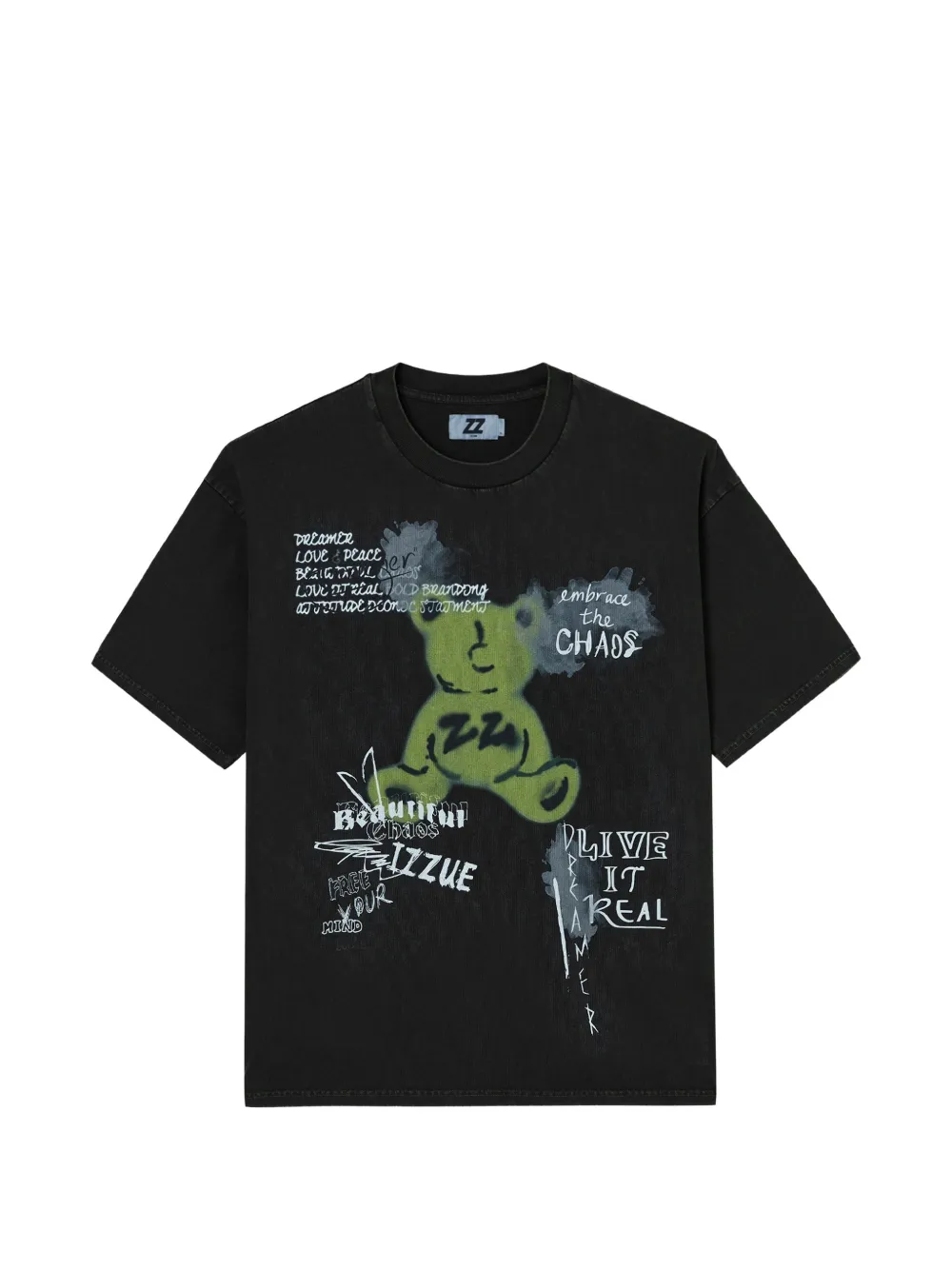 izzue graphic-print cotton T-shirt - Nero