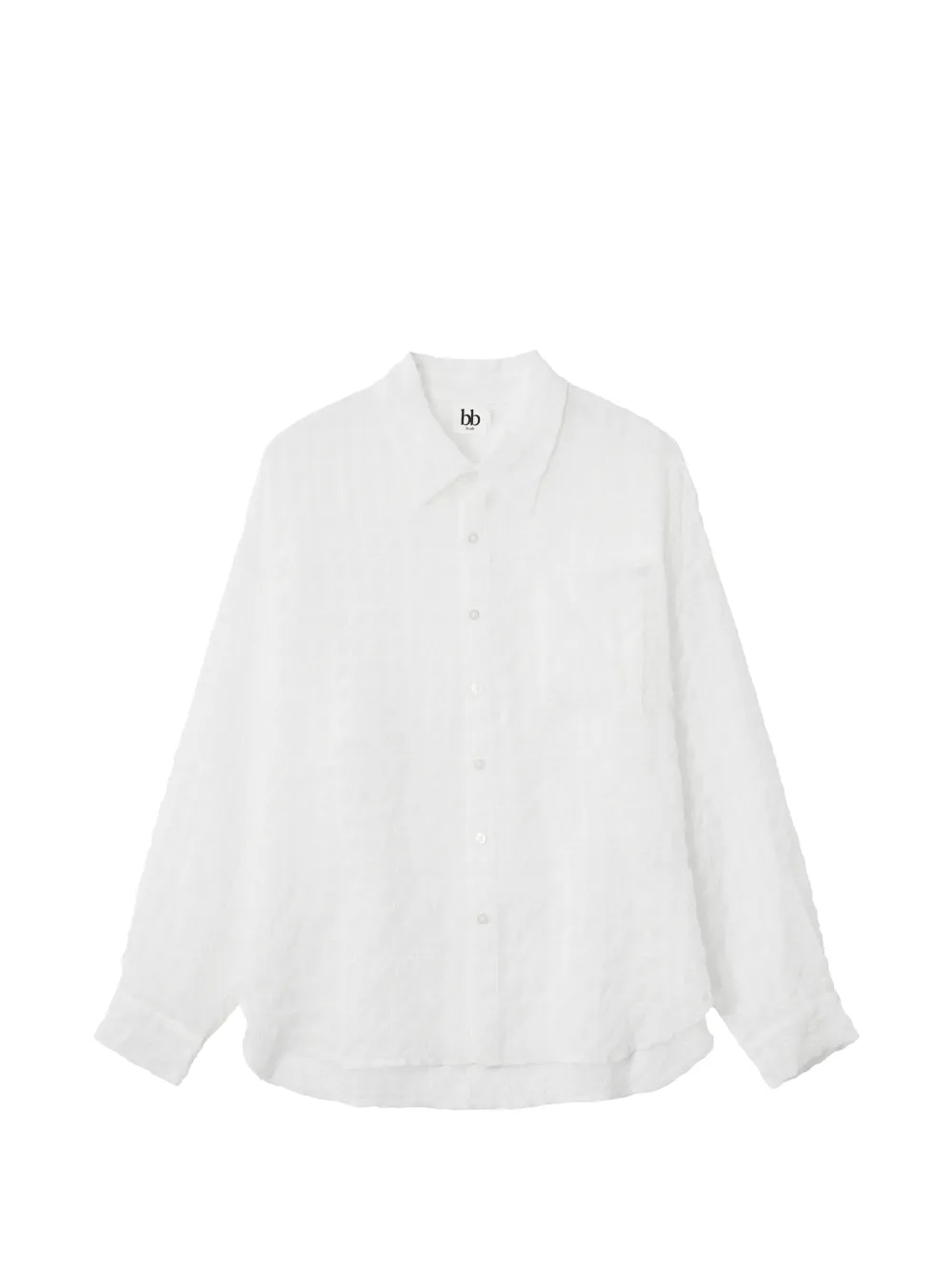 b+ab chest-pocket long-sleeve shirt - Bianco