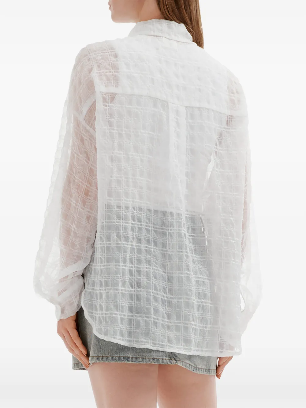 b+ab blouse met borstzak Wit