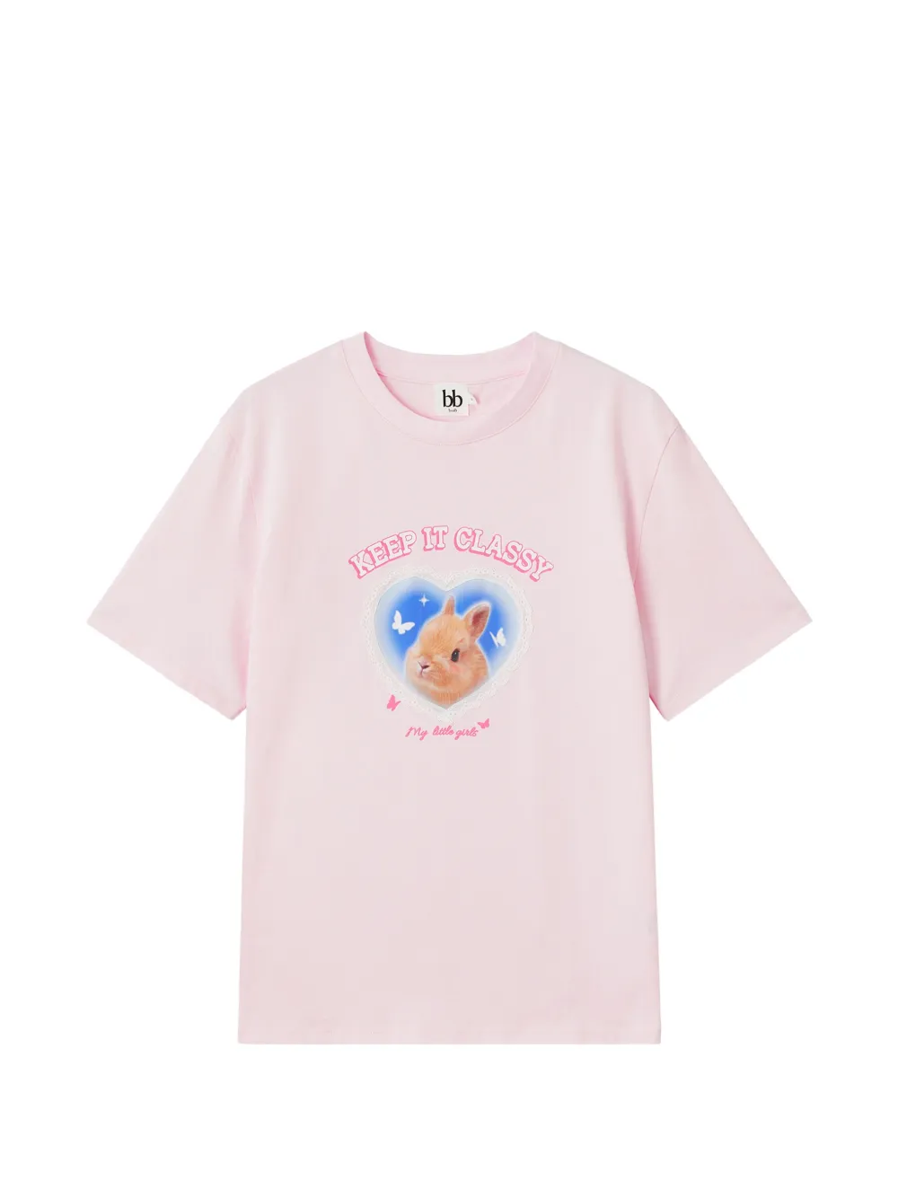 b+ab heart-graphic T-shirt - Rosa
