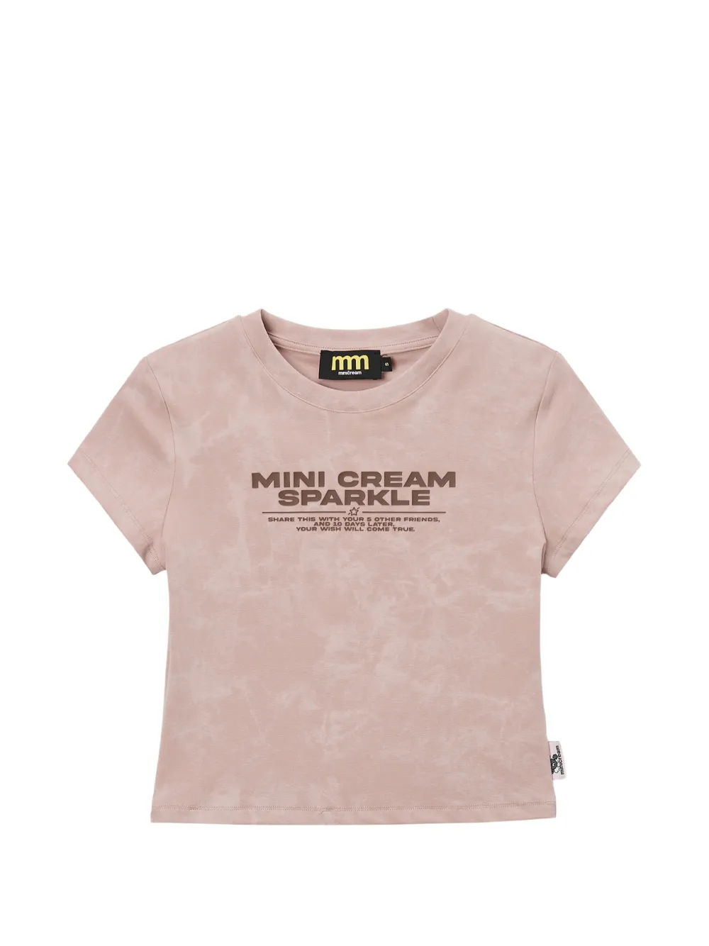 Mini Cream logo-print T-shirt - Rosa