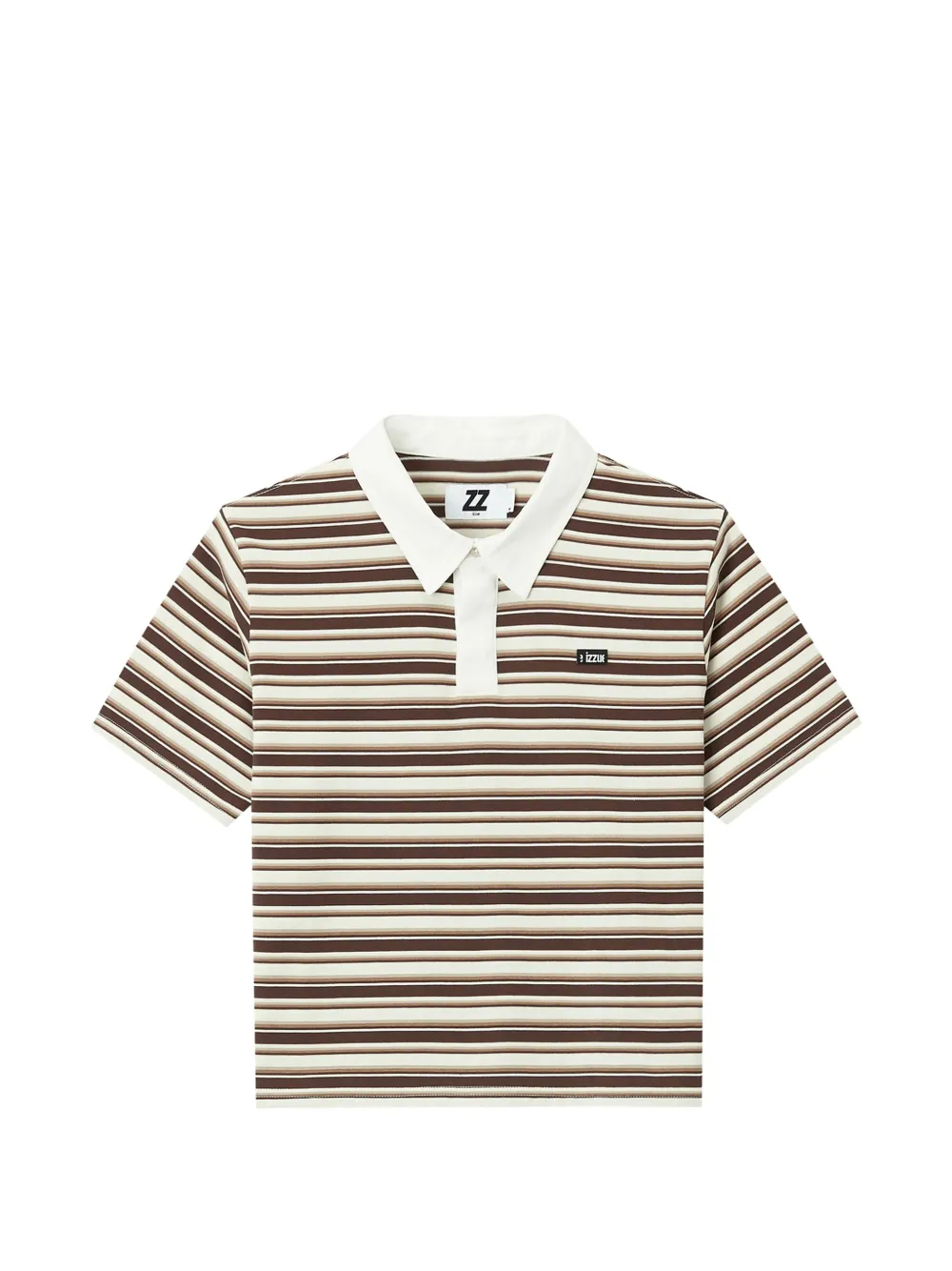 izzue striped polo shirt - Marrone