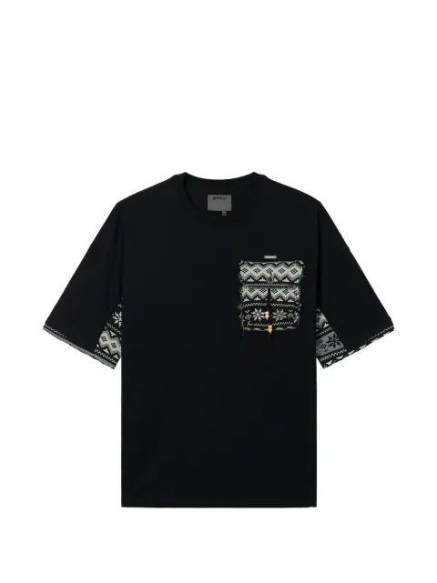 Musium Div. patterned pocket cotton T-shirt