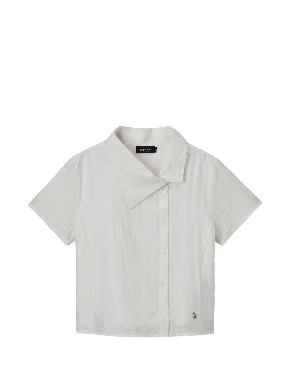 tout a coup asymmetric crinkled-effect shirt - Bianco