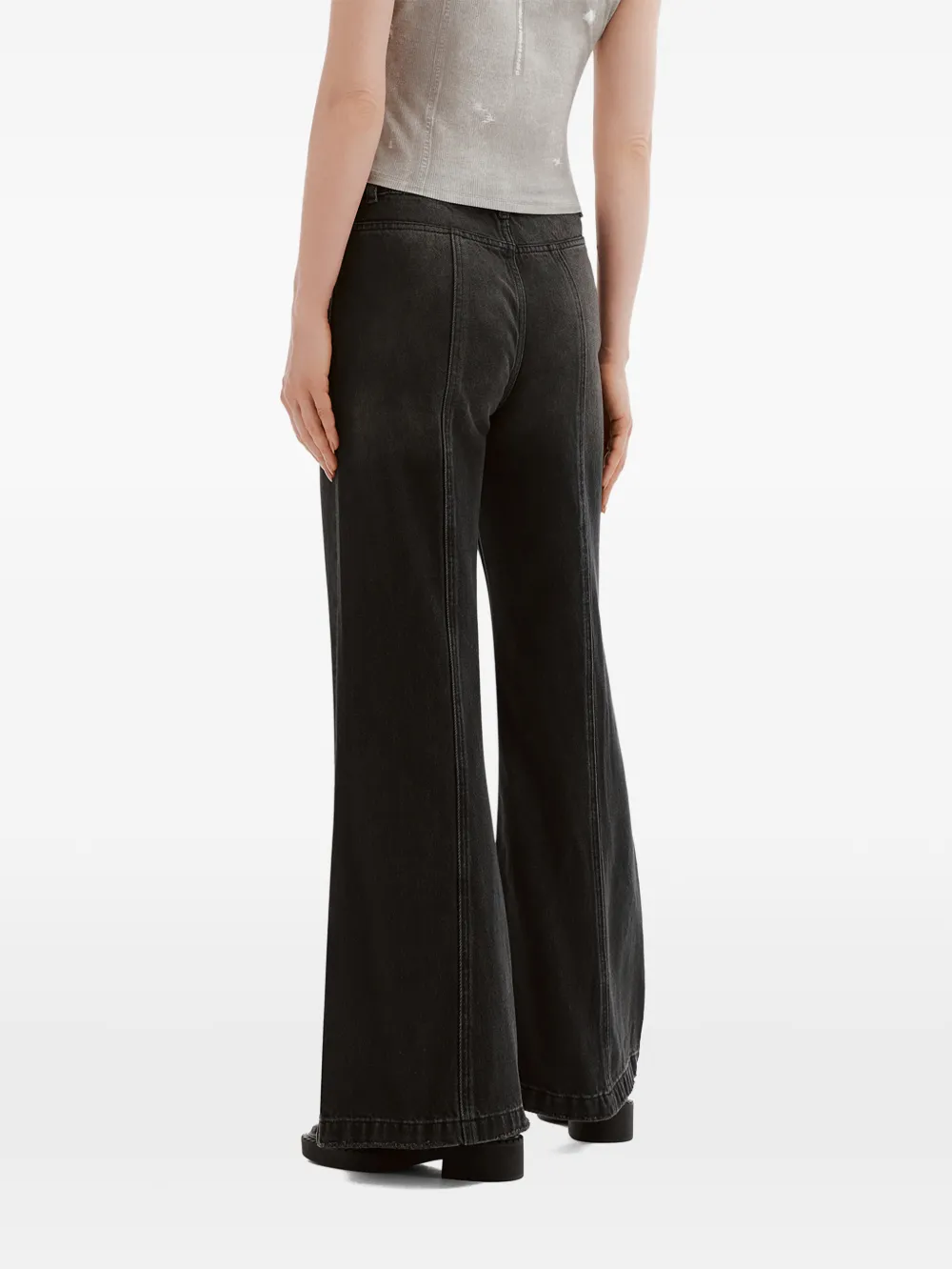 b+ab Flared jeans Zwart