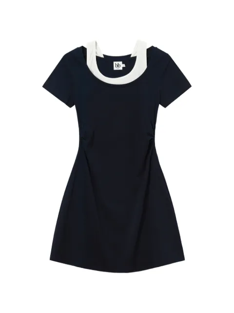 b+ab vestido midi con cuello redondo