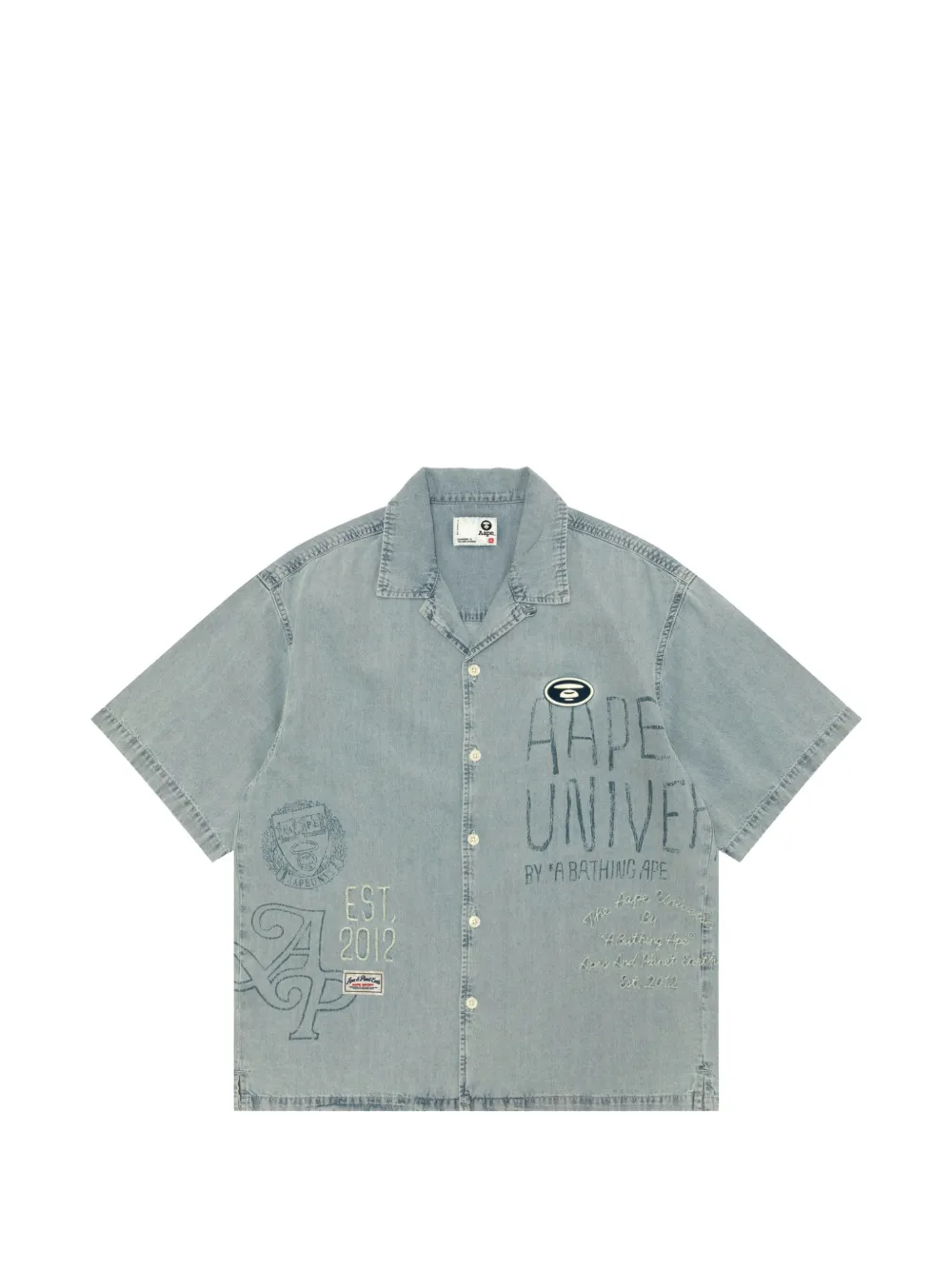 AAPE BY *A BATHING APE® embroidered shirt - Blau