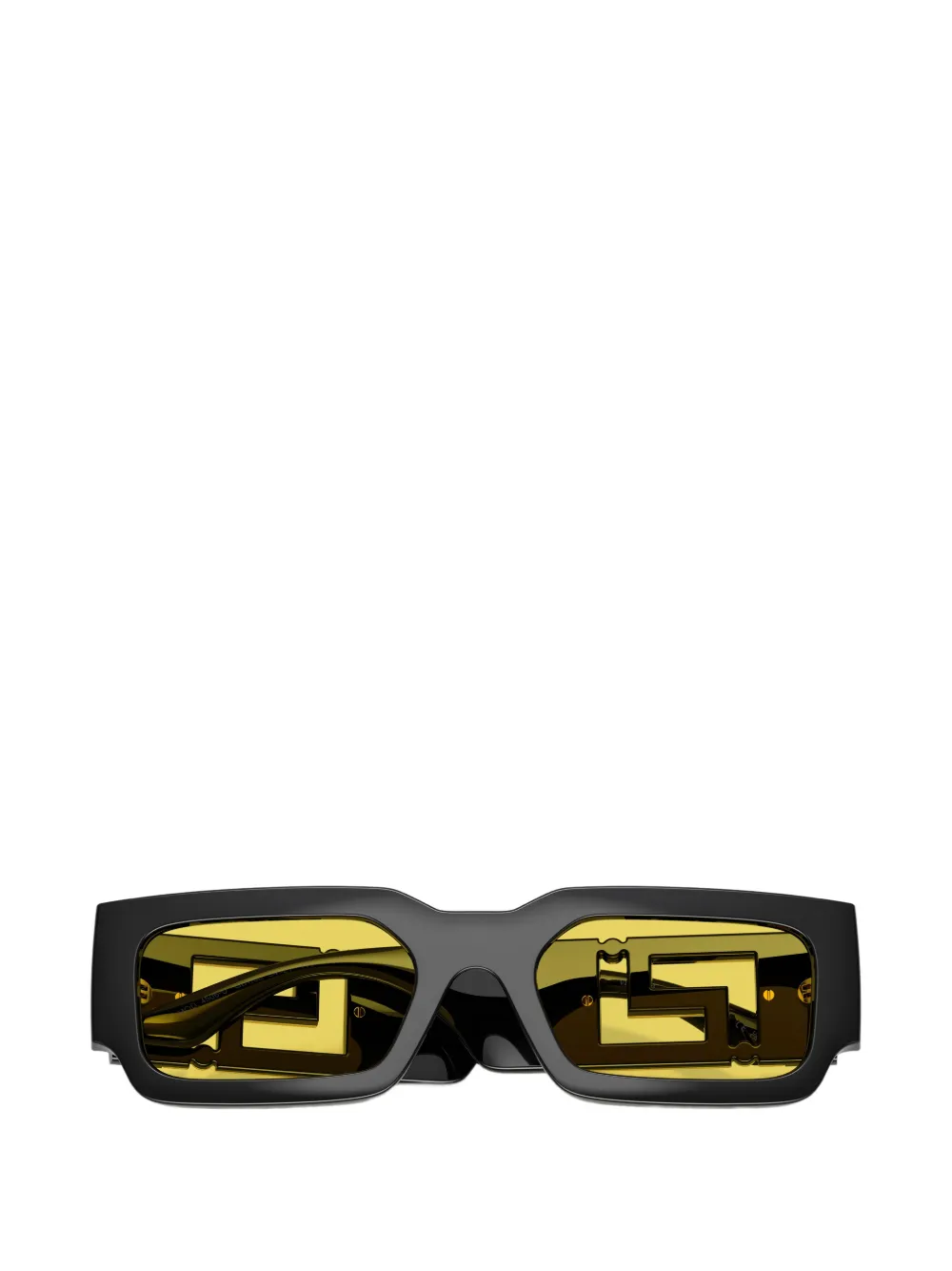 Versace Eyewear Greca maxi-zonnebril Zwart