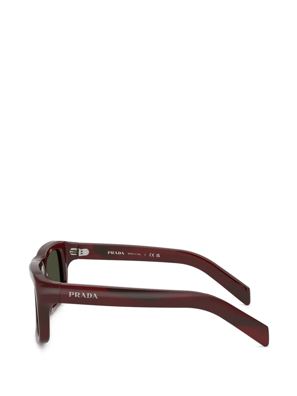 Prada Eyewear Zonnebril met vierkant montuur Bruin