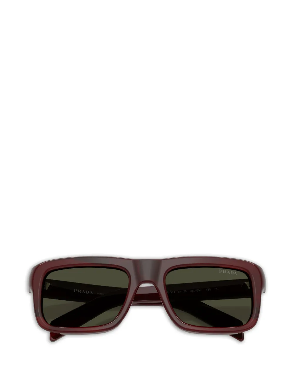 Prada Eyewear Zonnebril met vierkant montuur Bruin