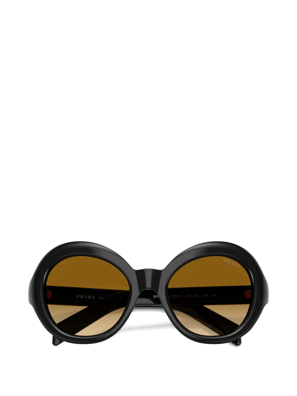 Prada Eyewear Zonnebril met rond montuur Zwart