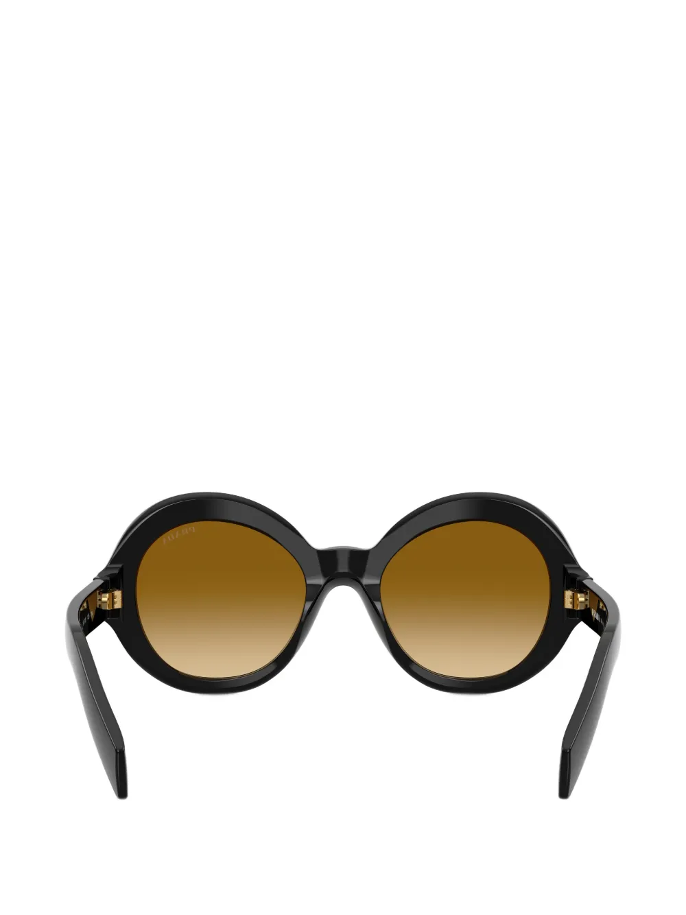 Prada Eyewear Zonnebril met rond montuur Zwart