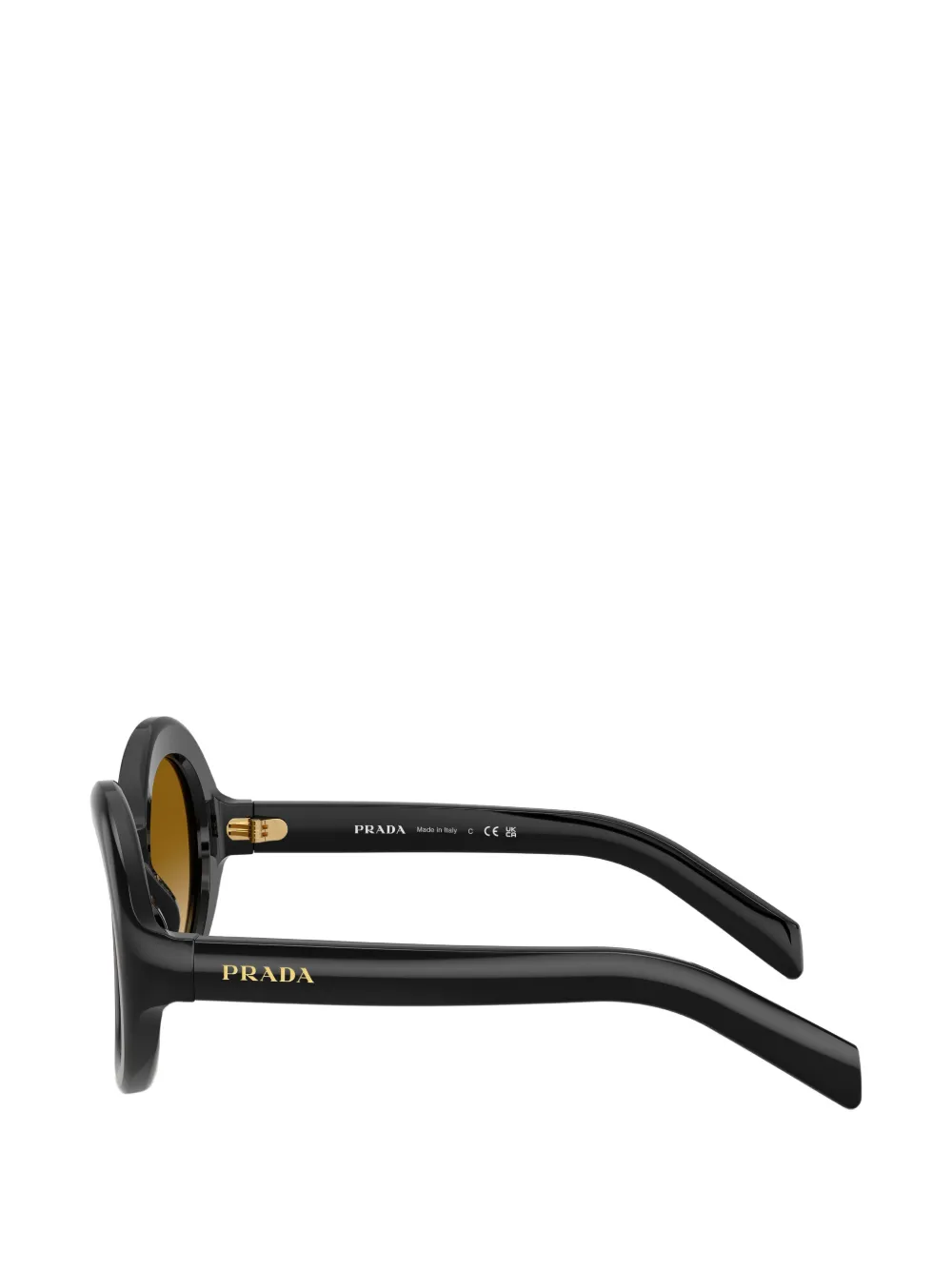 Prada Eyewear Zonnebril met rond montuur Zwart