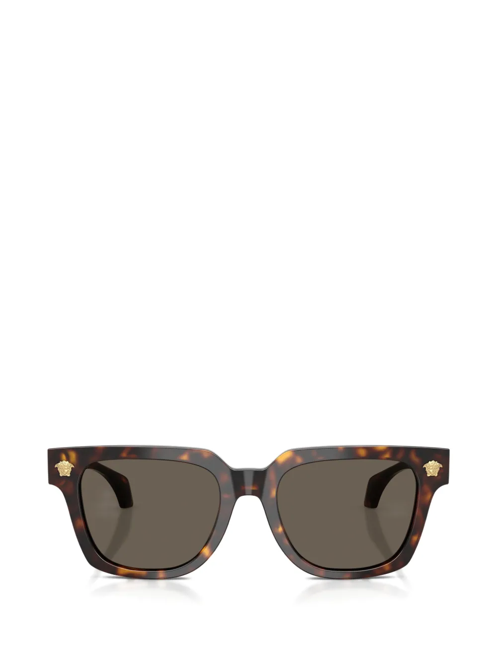 Versace Eyewear square emblem sunglasses - Marrone