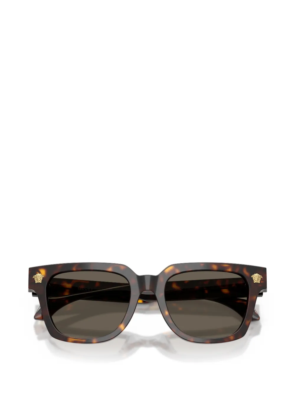 Versace Eyewear Zonnebril met vierkant embleem Bruin