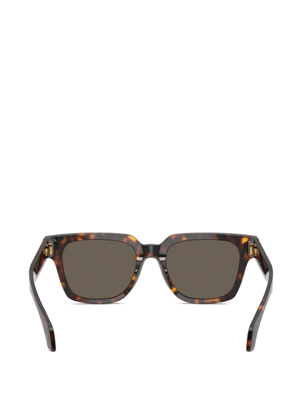 Versace Eyewear Zonnebril met vierkant embleem Bruin
