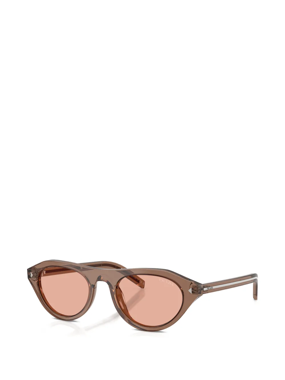  Prada Eyewear Geometric Sunglasses - Brown 