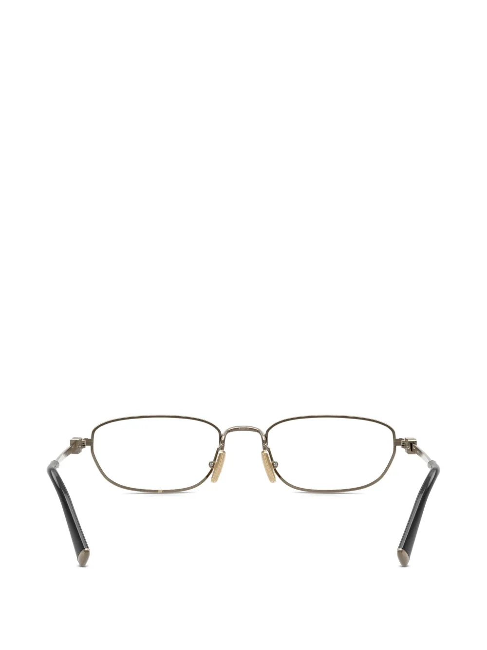 Miu Eyewear Bril met ovaal montuur Goud
